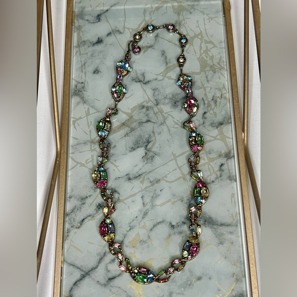 Hollycraft Vintage necklace Multicolor Rhinestones Authentic - Picture 13 of 13